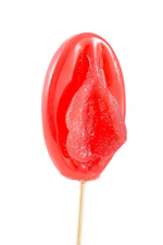 Леденец в форме вагины со вкусом виски - 50 гр. (Цвет: красный)