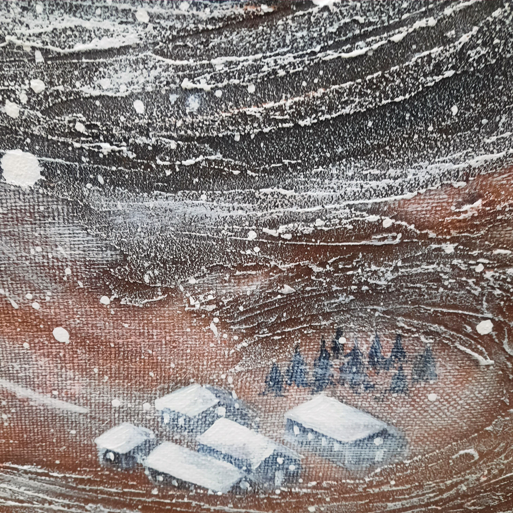 Картина "Кружево водных кругов" 50х60: Ручная уникальная эксклюзивная картина в единственном экземпляре