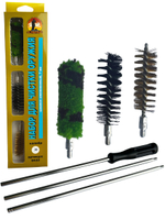 Набор для чистки оружия 20 калибра в ПЛАСТИКОВОМ КЕЙСЕ с металлическим 7мм шомполом в оплетке.