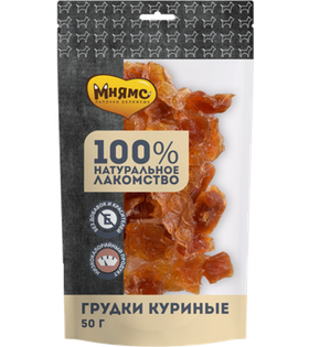 Мнямс Лакомство для собак Грудки Куриные 50гр.