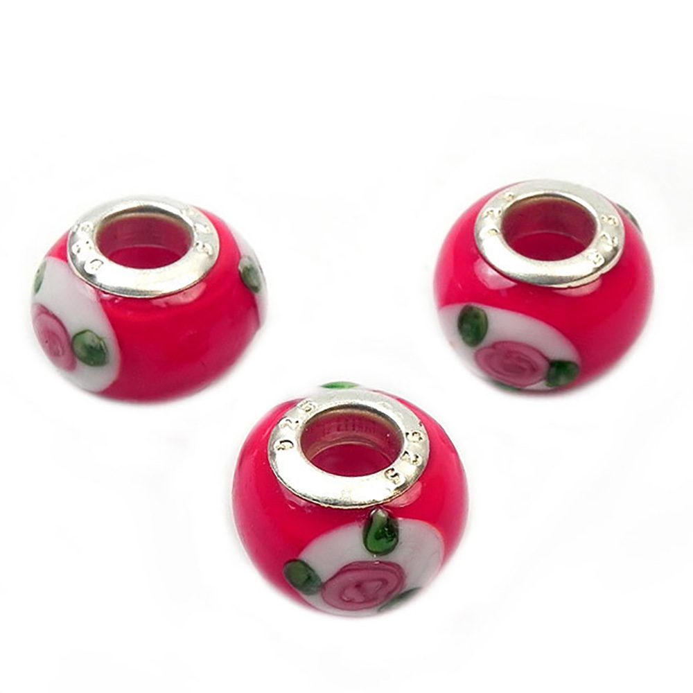 Бусина "Бутончики" лэмпворк асс.