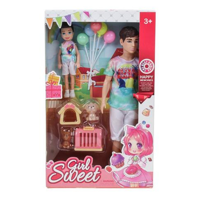 Кукла тип Модель с ребенком и аксессуарами, коробка YY2077