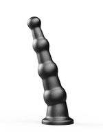 Анальная пробка LOVETOY с изгибом, платиновая, на присоске