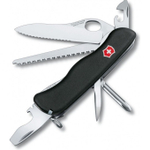 Нож Victorinox Trailmaster One Hand, 111 мм, 12 функций, с фиксатором лезвия, черный