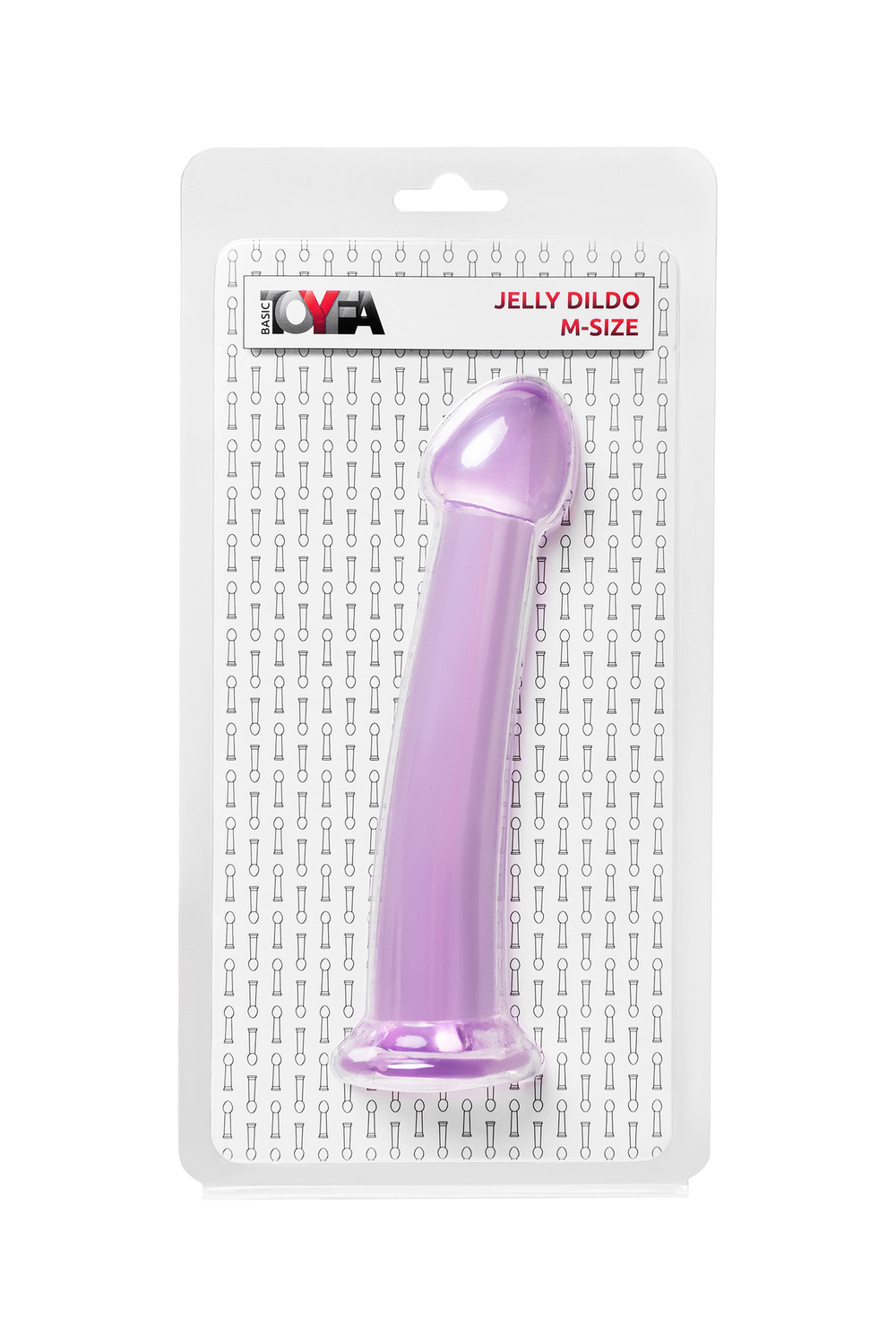 Нереалистичный фаллоимитатор Jelly Dildo M Toyfa Basic, TPE, фиолетовый, 18 см