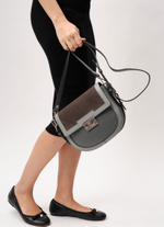 Кожаная сумка Azaro 30585 хром