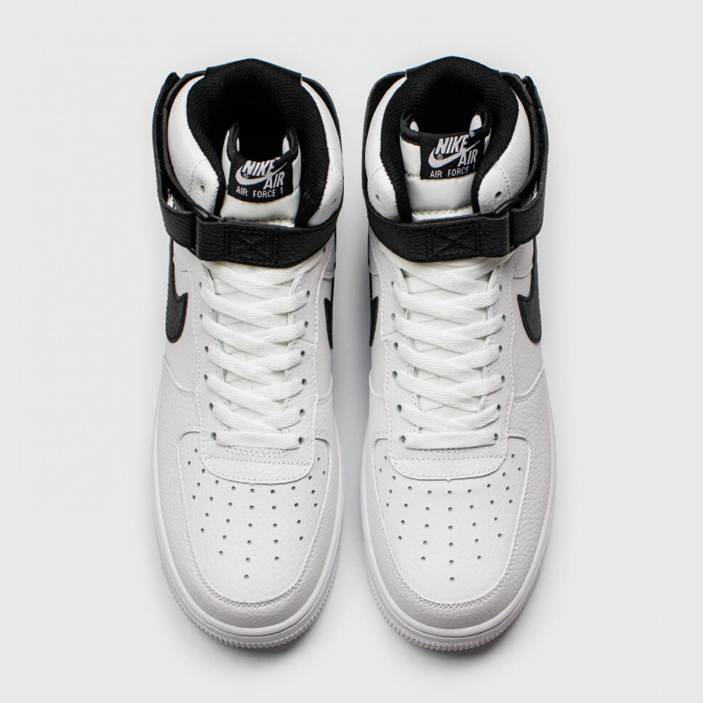 кроссовки Nike Air Force 1 Mid White Black Swoosh