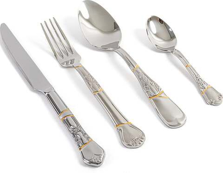 Набор столовых приборов Seletti, Kintsugi, 4 предмета, нержавеющая сталь