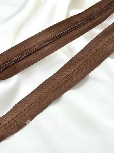 Молния потайная темно-коричневая