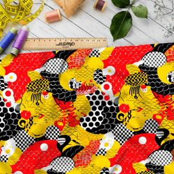 Ткань премиум сатин кристальные отблески заката