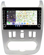 Магнитола для Renault Logan/Sandero 2009-2014 - Carmedia SF-9944 (кнопки и крутилки) Android 13, TS20, 6+128Гб, CarPlay, 4G SIM-слот