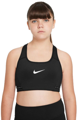 Топ для девочки теннисный Nike Dri-Fit Swoosh Rev Bra G - black/white