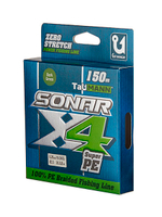 Плетеный шнур для рыбалки TauMANN Sonar PE X4 150m #1.2 (0.18mm) Yellow