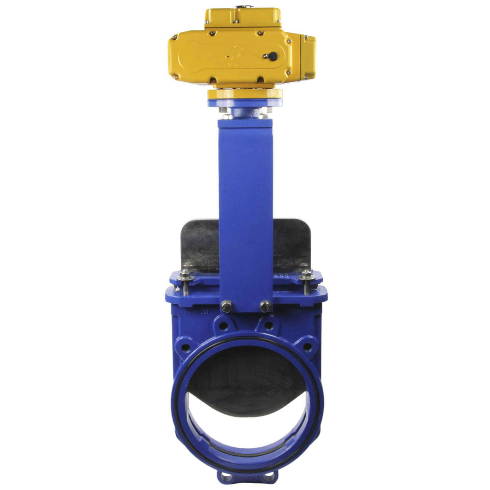 Knife Gate Valve Elephant PSI145 Class 125 NBR Wafer type, Cast Iron, Bidirectional, with Elephant-MT-200 380V electric actuator