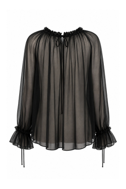 Блуза из шифона Cava Black