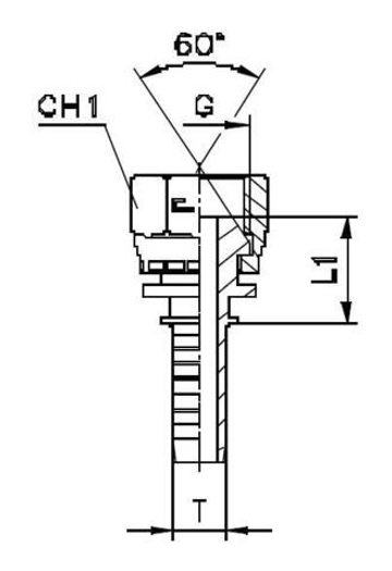 Фитинг DN 12 BSP (Г) 3/4