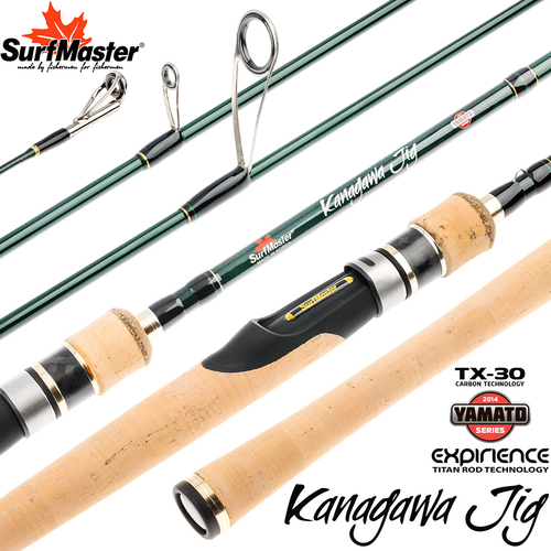 Спиннинг штекерный угольный 2 колена S Master YS5008 Yamato Series Kanagawa Jig TX-30 (7-18) 2,25 м