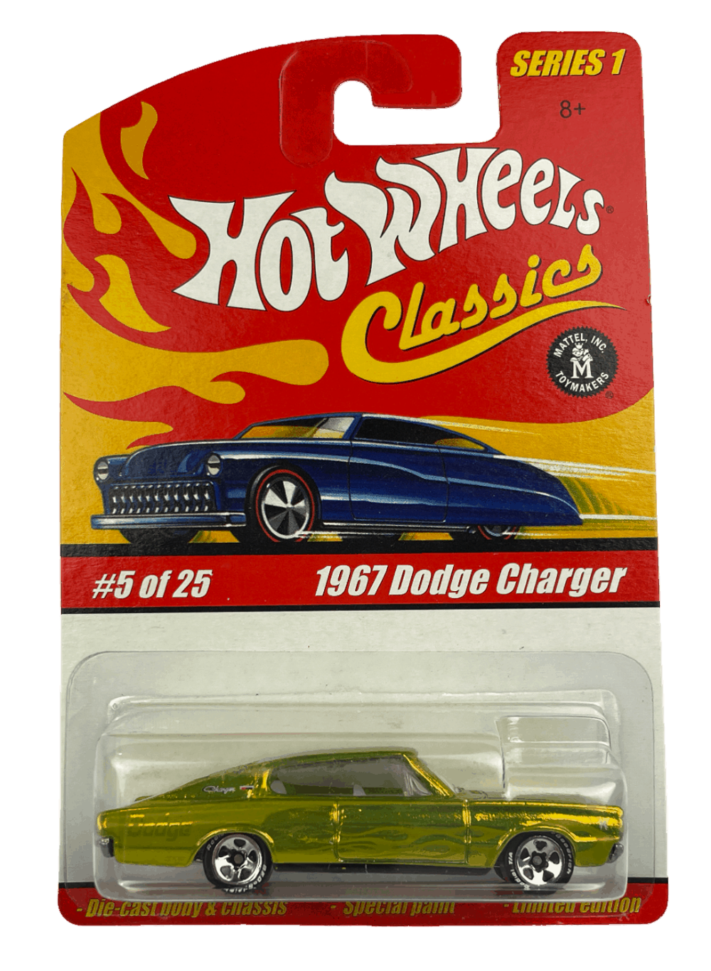 Hot Wheels Classics Series 1: 1967 Dodge Charger (Antifreeze) (#5 of 25) (2005)