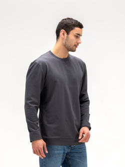 Лонгслив мужской хлопковый. Графит