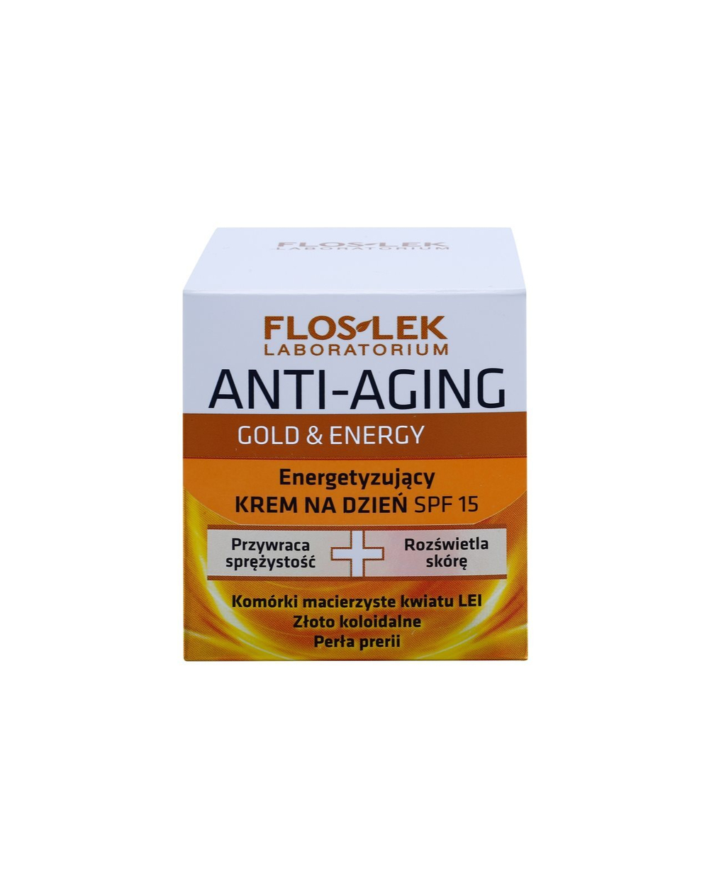 FlosLek Laboratorium Anti-Aging Gold & Energy - бодрящий дневной крем SPF 15 /   50  ml  / GTIN 5905043004525