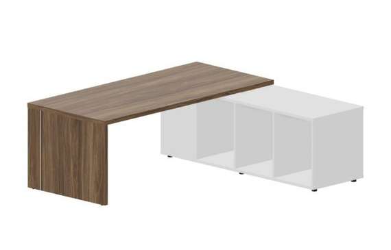 Стол на опорной сервисной тумбе (правый) 200(+0/15/30)х180х73.5см