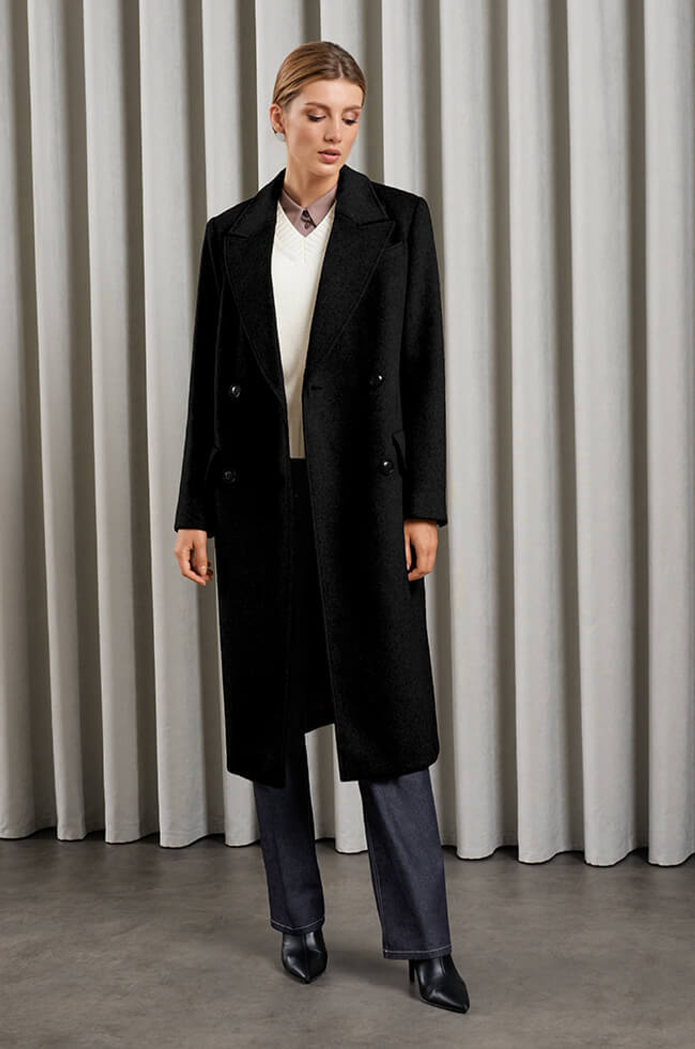 0103 Пальто женское (черный)