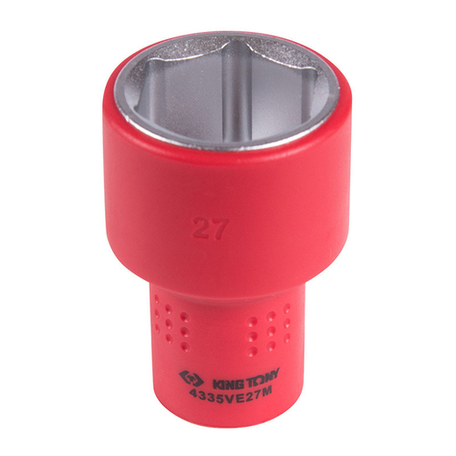 KING TONY (4335VE27M) Головка торцевая диэлектрическая шестигранная 1/2", 27 мм