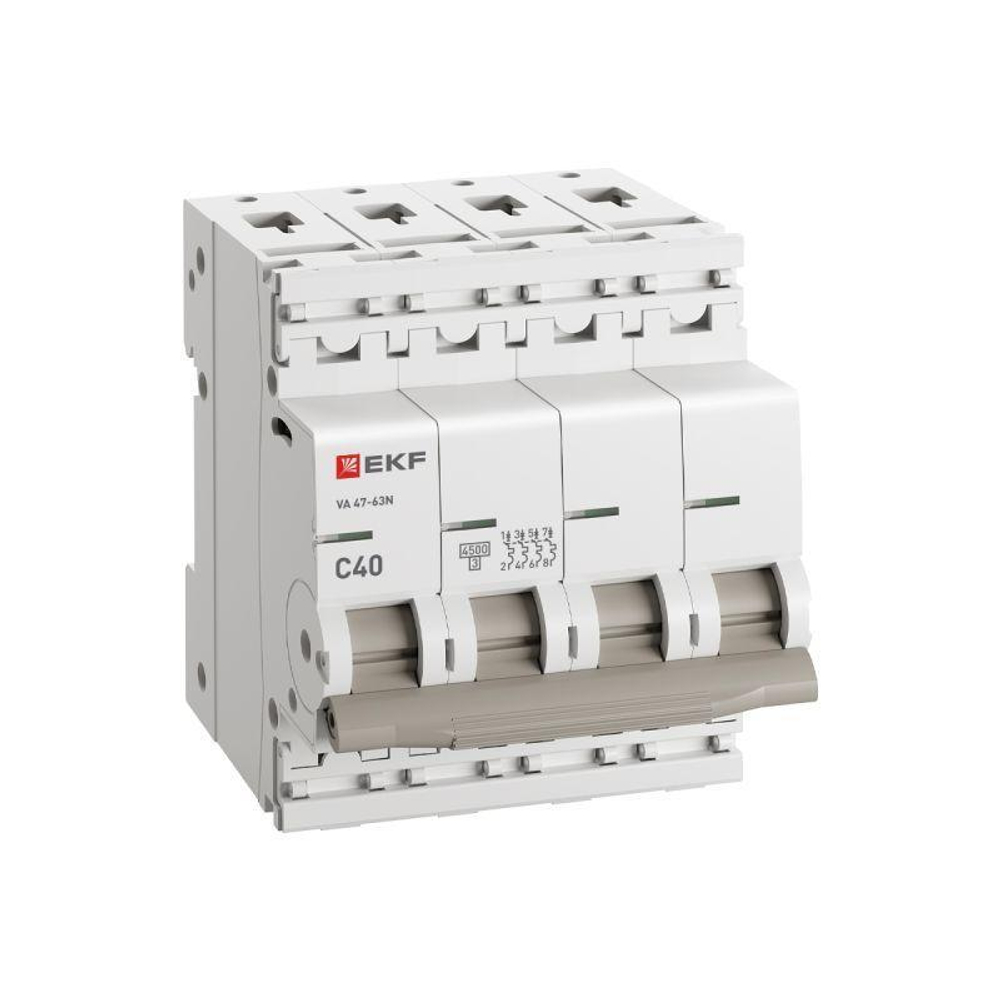 Выключатель автоматический 4п C 40А 4.5кА ВА 47-63N PROxima EKF M634440C