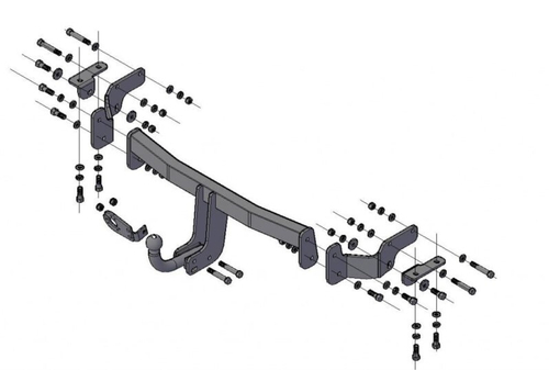 Фаркоп Hyundai Santa Fe с 2012-2018 г. Kia Sorento с 2012 г. (без электрики) (Трейлер)