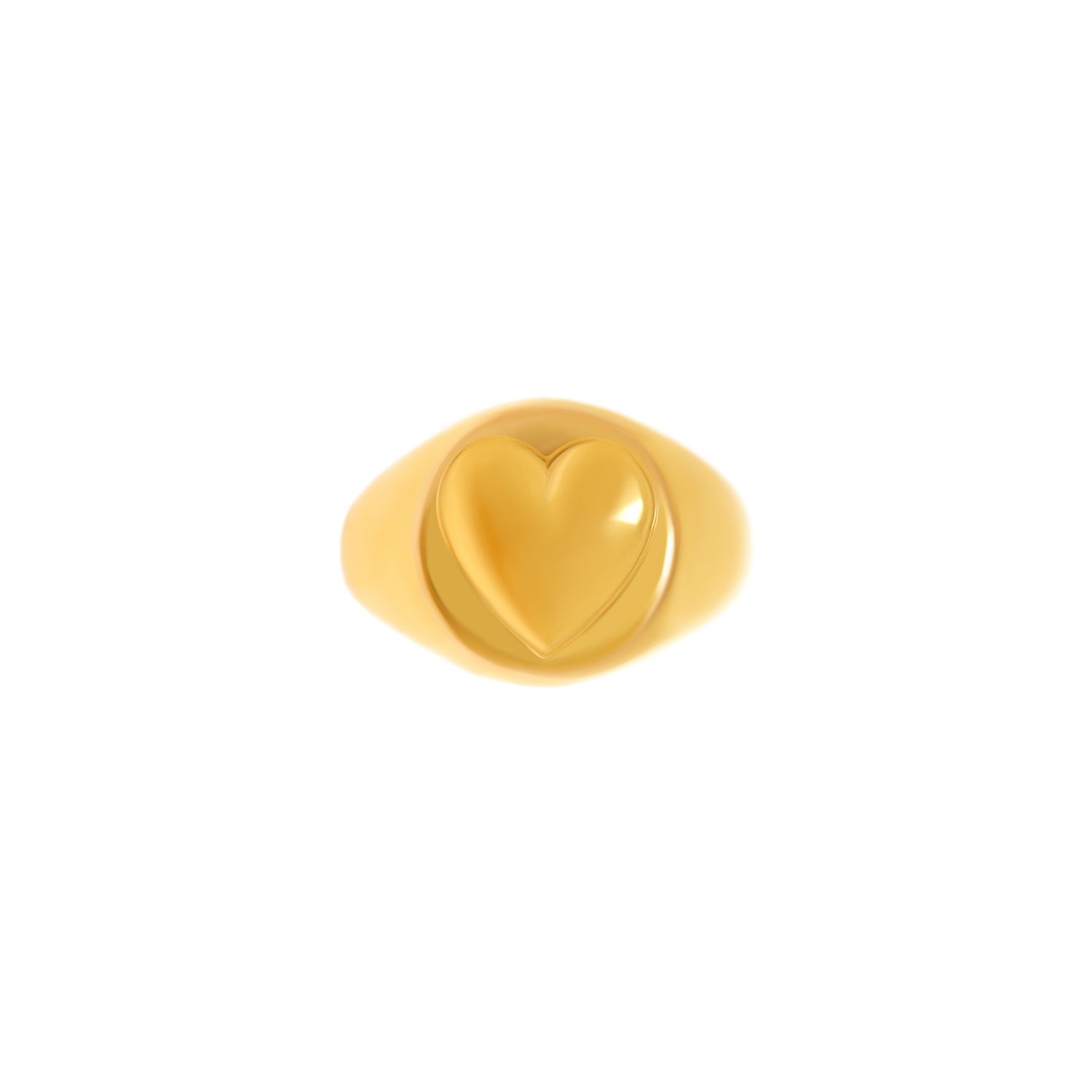 Кольцо Gold Naked Heart Ring