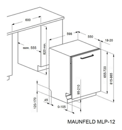 Посудомоечная машина MAUNFELD MLP-12B