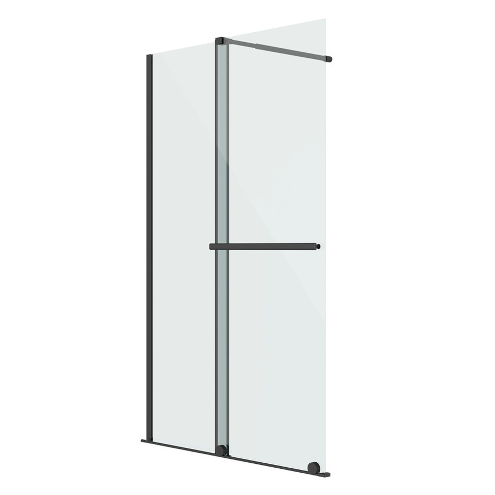 Душевая перегородка Niagara Nova NG-671-10BLACK (100х200) черный матовый,раздвижная,стекло прозрачное,1 место