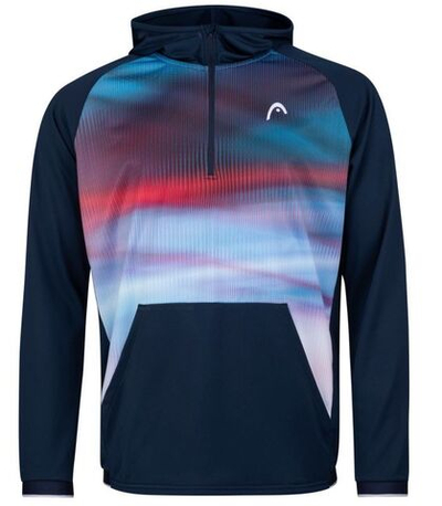 Кофта для мальчика теннисная Head Power Hoodie B - dark blue/print vision