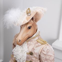 Кукла интерьерная коллекционная Конь Аристократ