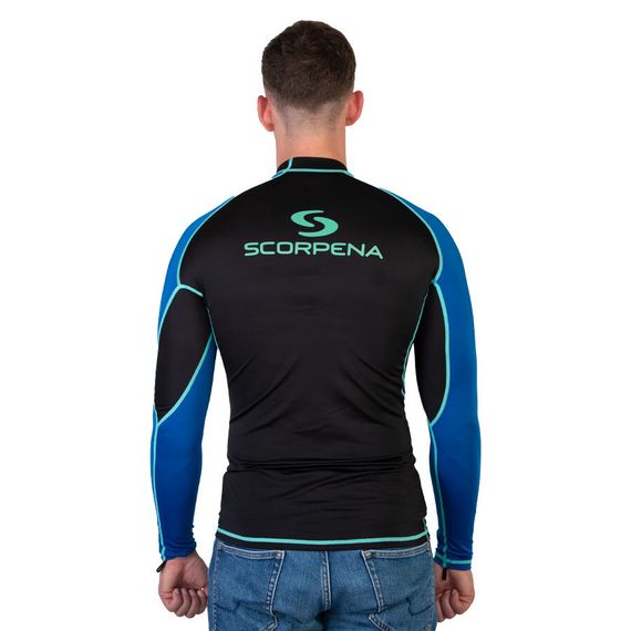 Гидрофутболка-рашгард Scorpena REEF черный/синий