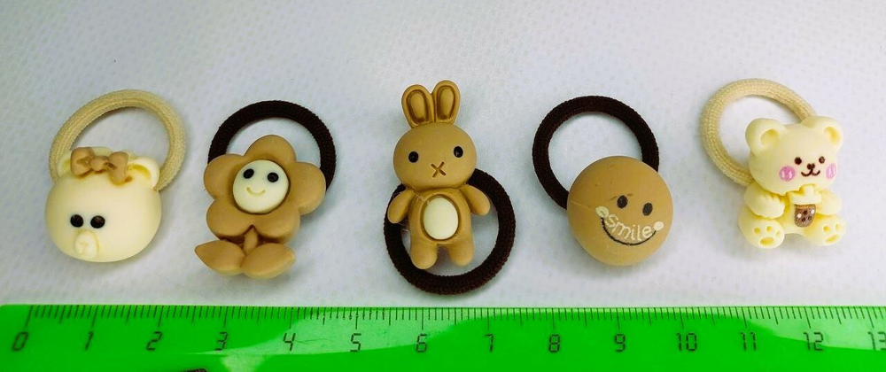 Набор резинок "Забавные животные", 10 штук, в пластиковой коробке