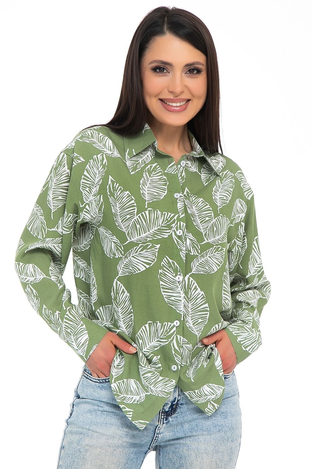 Рубашка Отличная Хит (оливка) Diolche