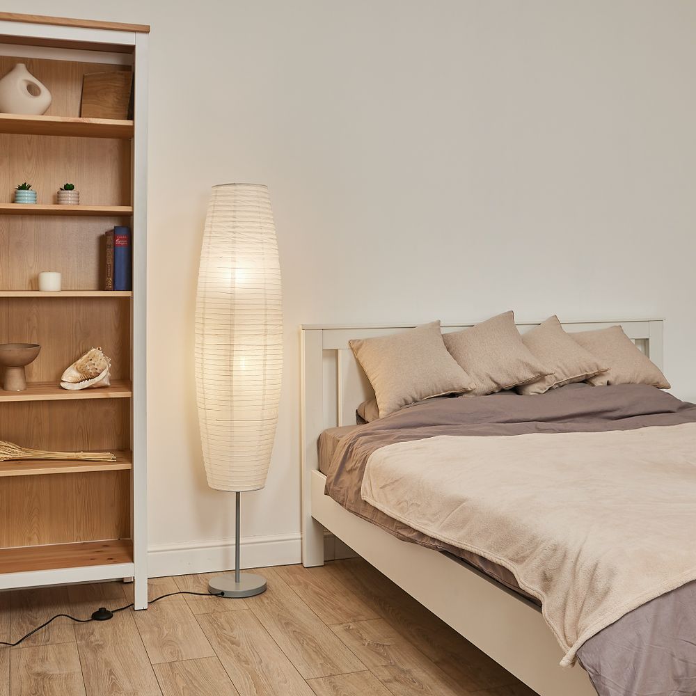 UML-T410 2хE27 WHITE Торшер напольный под две лампы Е27. 2х60W. Механический выключатель. Белый. ТМ Uniel