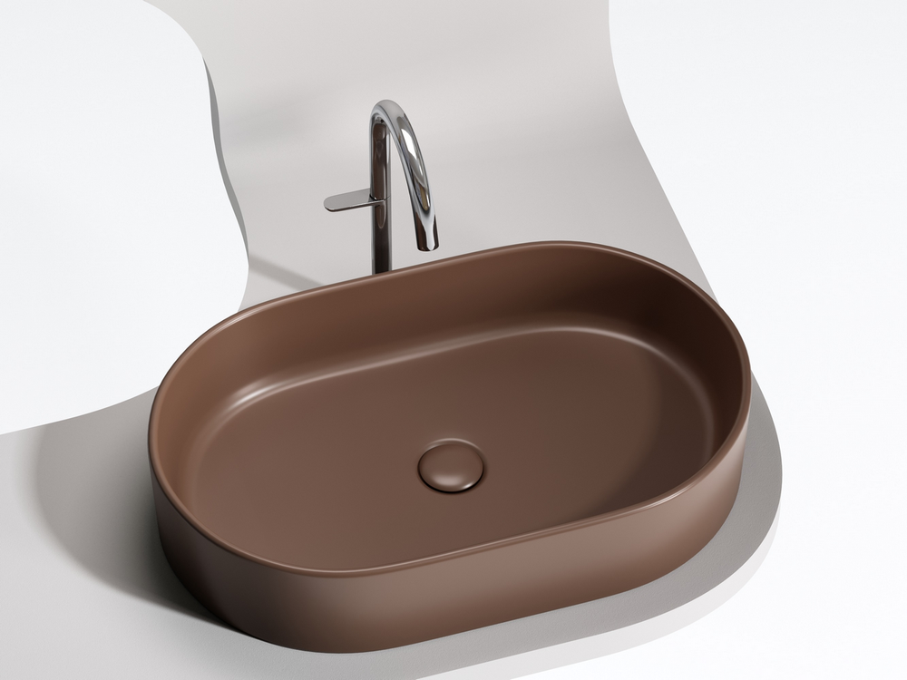 Умывальник чаша накладная овальная (цвет Темно-x