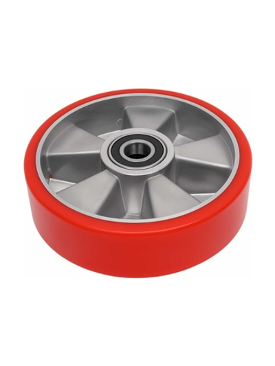 Колесо для гидравлических тележек с шариковым подшипником 180мм ПУ/алюминий Gigant G-04-09-11