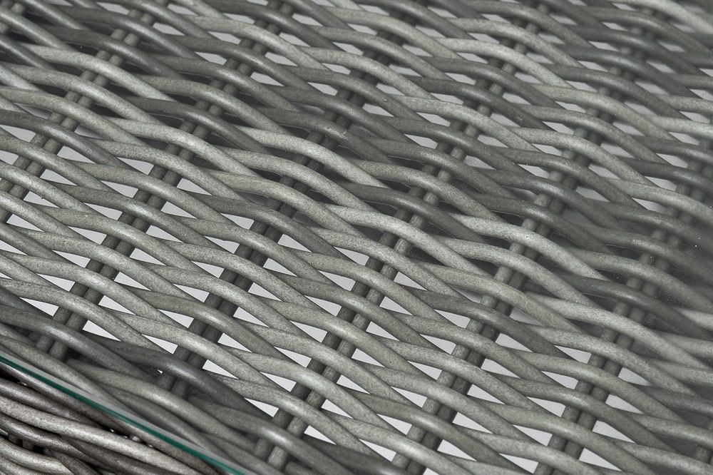 "Амароне" обеденная группа из искусственного ротанга на 6 персон, цвет графит