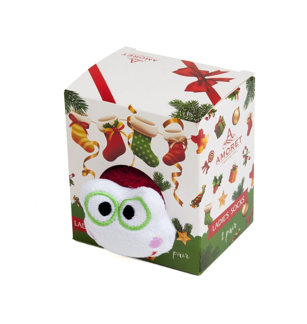 Красные мягкие носки с забавной игрушкой (Размер: 36-39) (Цвет: красный)