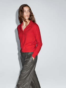 Massimo Dutti Кардиган из 100% шерсти, красный