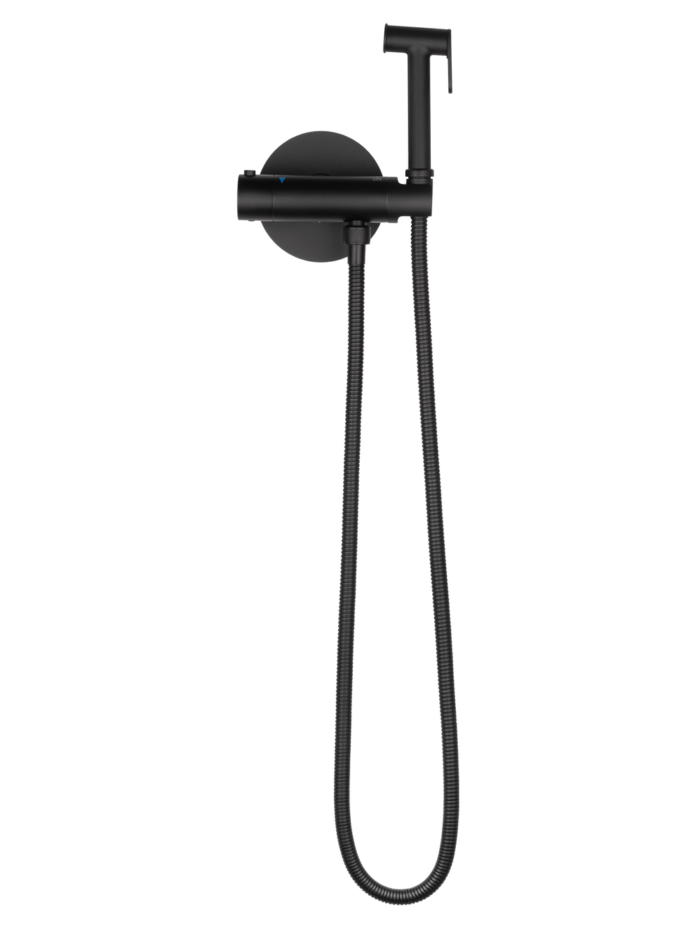 Смеситель с гигиеническим душем и термостатом встраиваемый WONZON & WOGHAND, Черный матовый (WW-88819902-MB)