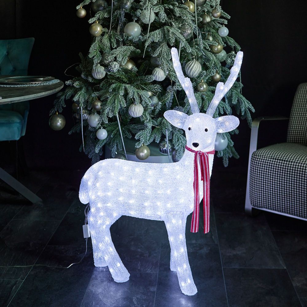 ULD-M6393-200-STA WHITE IP20 DEER-1 Фигура светодиодная Олень-1. 72x97см. 200 светодиодов. Белый свет. Провод прозрачный. TM Uniel