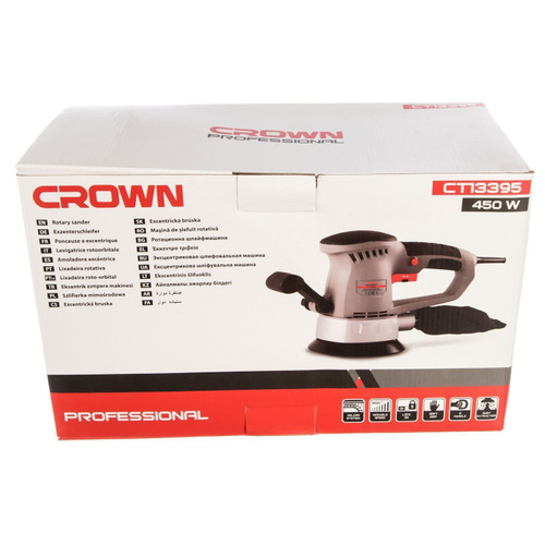 Эксцентриковая шлифовальная машина CROWN CT13395