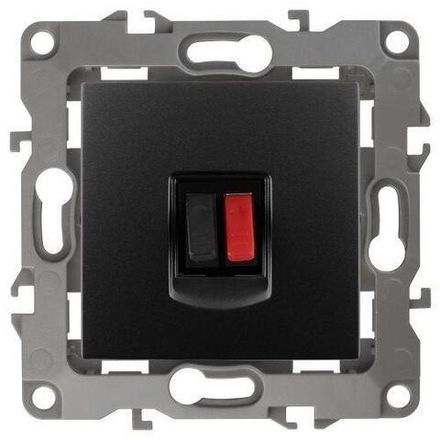 Розетка аудио 12-3111-05 антрацит ЭРА Б0027455