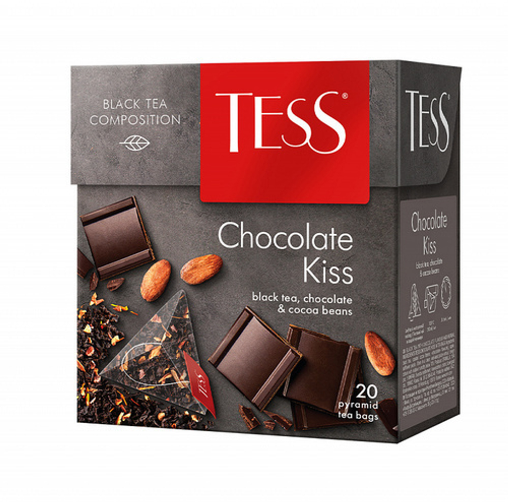 Чай черный в пирамидках Tess Choсolate Kiss 20 пак/уп,