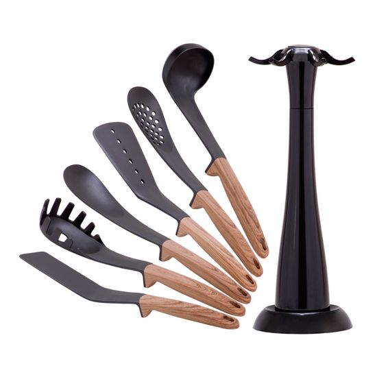 Набор кухонных принадлежностей 7 предметов Kamille KM 5235 с подставкой