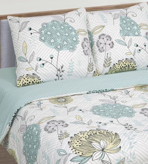 Полуторный комплект постельного белья Тишина природы поплин Зима-Лето